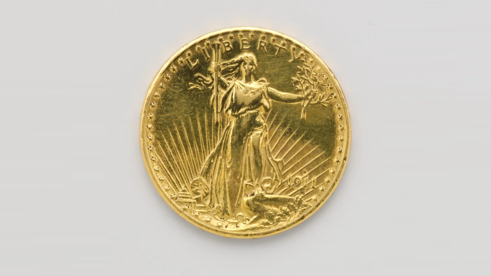 United States twenty-dollar gold piece designed by Augustus Saint-Gaudens, dated 1911